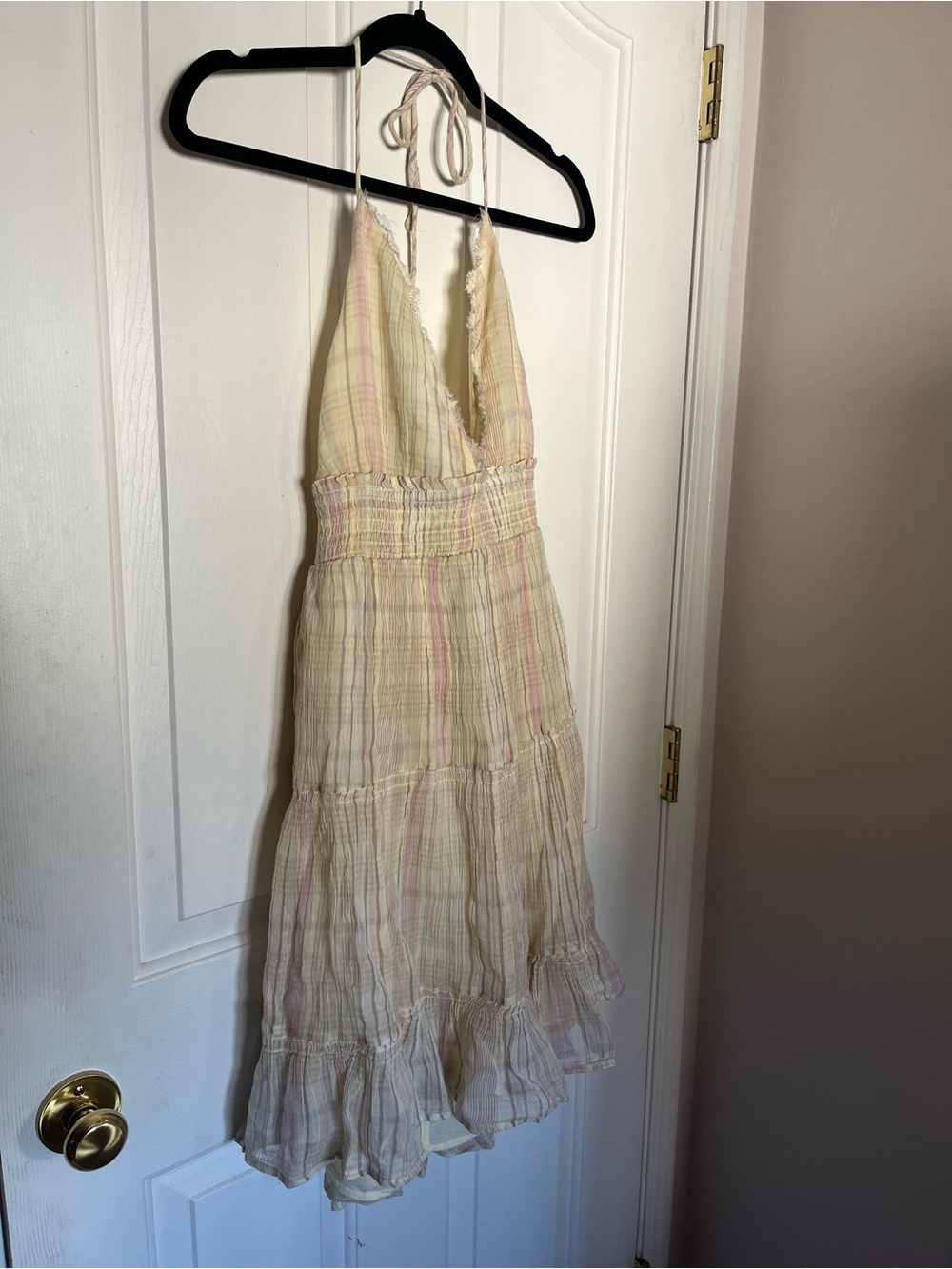 Urban Outfitters Cream Halter Summer Dress NWT